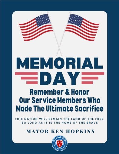 Mayor Hopkins Thanks Veterans This Memorial Day